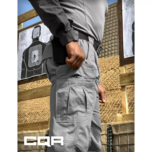 CQR Mens Tactical Pants Water Resistant Ripstop Cargo Pants Lightweight EDC Work Hiking Pants Outdoor ApparelRaider Stone