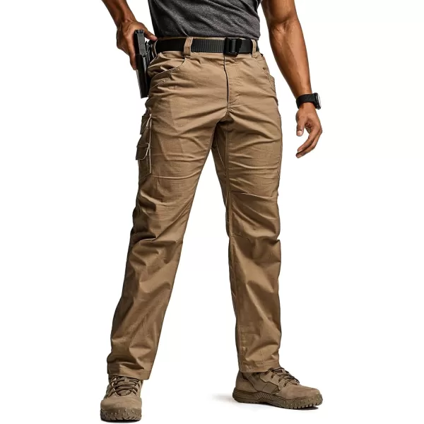 CQR Mens Utility Flex Cargo Pants ClassicFit Casual Stretch Work Pants Water Resistant Lightweight Tactical Hiking PantsCorsair Cougar