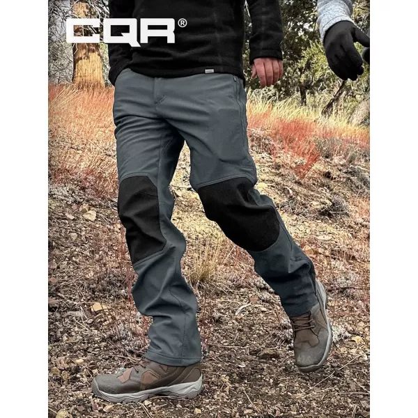 CQR Mens Winter Waterproof Tactical Pants Softshell Fleece Lined Snow Ski Cargo Pants Thermal Outdoor Hiking Work PantsExpedition Charcoal