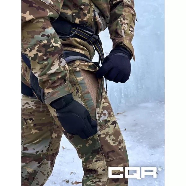 CQR Mens Winter Waterproof Tactical Pants Softshell Fleece Lined Snow Ski Cargo Pants Thermal Outdoor Hiking Work PantsRecon Utility Camo