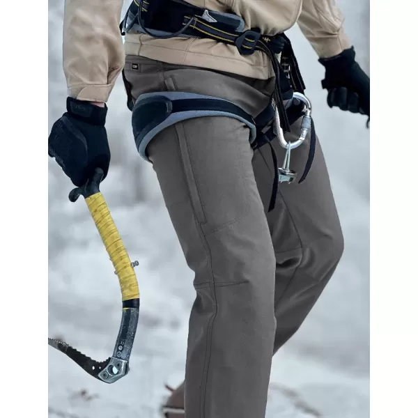 CQR Mens Winter Waterproof Tactical Pants Softshell Fleece Lined Snow Ski Cargo Pants Thermal Outdoor Hiking Work PantsRecon Zen Grey