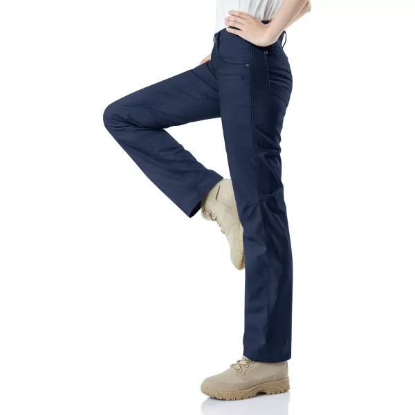 CQR Womens Flex Stretch Tactical Pants Outdoor Hiking Pants with Pockets Water Resistant Ripstop Work PantsFlexy Navy