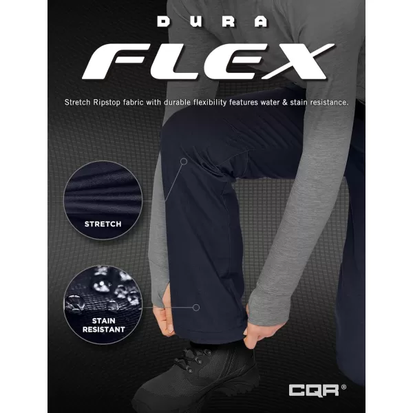 CQR Womens Flex Stretch Tactical Pants Outdoor Hiking Pants with Pockets Water Resistant Ripstop Work PantsFlexy Stratight Police Navy