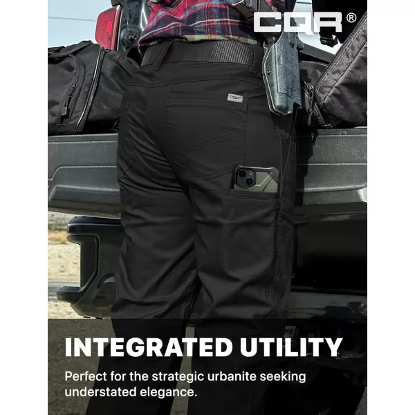 CQR Womens Flex Stretch Tactical Pants Outdoor Hiking Pants with Pockets Water Resistant Ripstop Work PantsSub Rosa Black