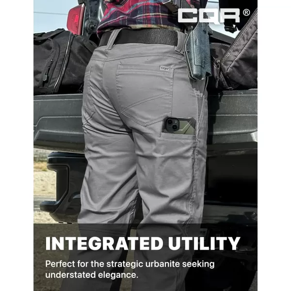 CQR Womens Flex Stretch Tactical Pants Outdoor Hiking Pants with Pockets Water Resistant Ripstop Work PantsSub Rosa Stone