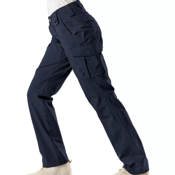 CQR Womens Flex Stretch Tactical Pants Water Resistant Ripstop Work Pants Outdoor Hiking Cargo Pants with PocketsFlexy Cargo Pants Navy