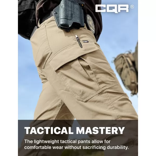 CQR Womens Flex Stretch Tactical Pants Water Resistant Ripstop Work Pants Outdoor Hiking Cargo Pants with PocketsVanguard Alamo Khaki