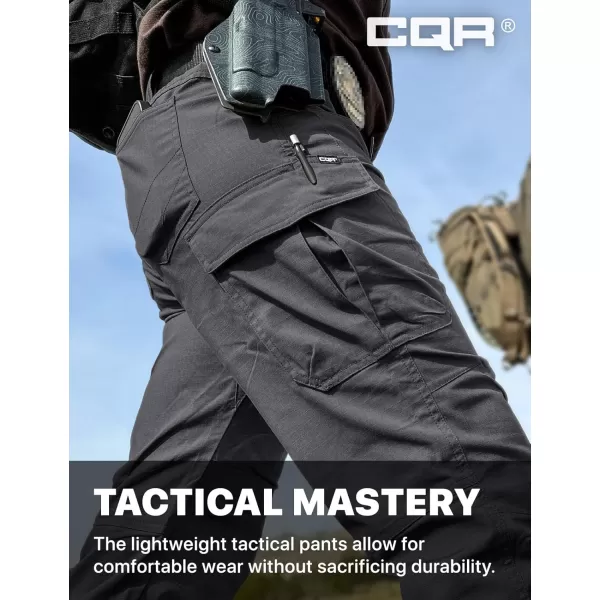 CQR Womens Flex Stretch Tactical Pants Water Resistant Ripstop Work Pants Outdoor Hiking Cargo Pants with PocketsVanguard Charcoal