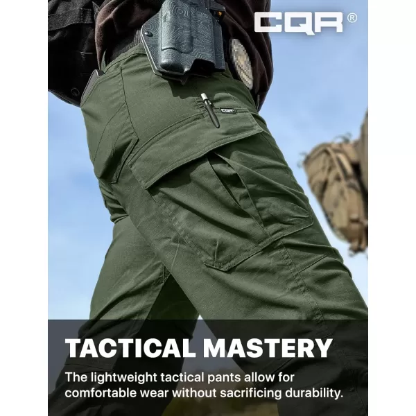 CQR Womens Flex Stretch Tactical Pants Water Resistant Ripstop Work Pants Outdoor Hiking Cargo Pants with PocketsVanguard Green Kelp