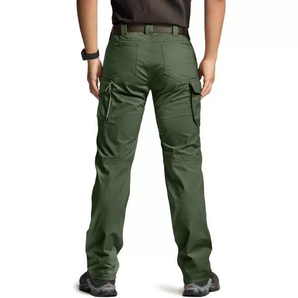 CQR Womens Flex Stretch Tactical Pants Water Resistant Ripstop Work Pants Outdoor Hiking Cargo Pants with PocketsVanguard Green Kelp