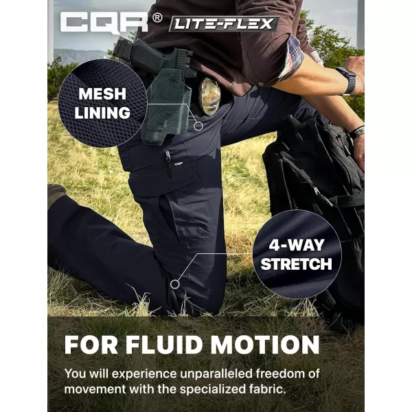 CQR Womens Flex Stretch Tactical Pants Water Resistant Ripstop Work Pants Outdoor Hiking Cargo Pants with PocketsVanguard Operator Navy