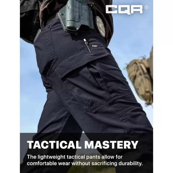 CQR Womens Flex Stretch Tactical Pants Water Resistant Ripstop Work Pants Outdoor Hiking Cargo Pants with PocketsVanguard Operator Navy