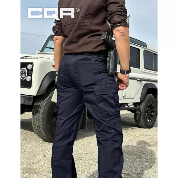 CQR Womens Flex Stretch Tactical Pants Water Resistant Ripstop Work Pants Outdoor Hiking Cargo Pants with PocketsVanguard Operator Navy