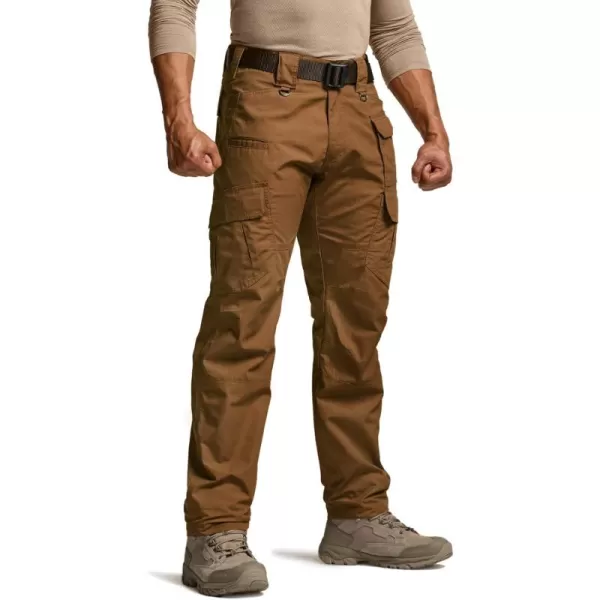 CQR Mens Tactical Pants Water Resistant Ripstop Cargo Pants Lightweight EDC Work Hiking Pants Outdoor ApparelDuratex Mag Pocket Copper Brown