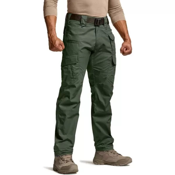 CQR Mens Tactical Pants Water Resistant Ripstop Cargo Pants Lightweight EDC Work Hiking Pants Outdoor ApparelDuratex Mag Pocket Olive Green