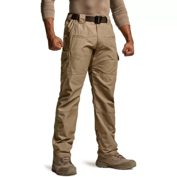 CQR Mens Tactical Pants Water Resistant Ripstop Cargo Pants Lightweight EDC Work Hiking Pants Outdoor ApparelRaider Cougar