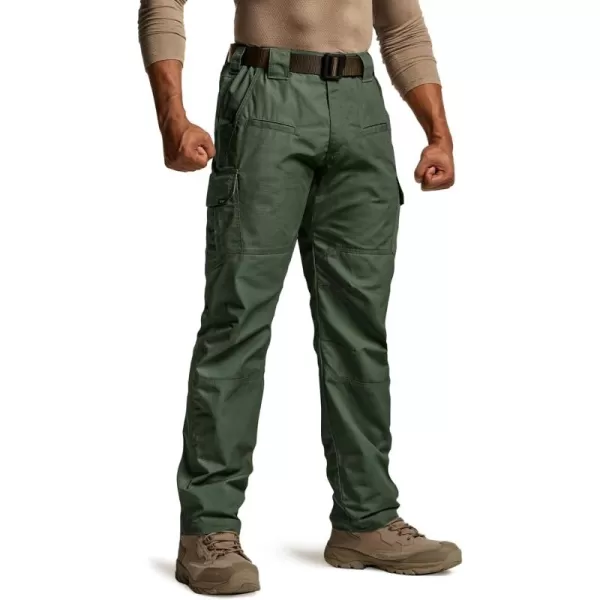 CQR Mens Tactical Pants Water Resistant Ripstop Cargo Pants Lightweight EDC Work Hiking Pants Outdoor ApparelRaider Green Kelp