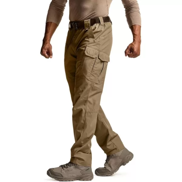 CQR Mens Tactical Pants Water Resistant Ripstop Cargo Pants Lightweight EDC Work Hiking Pants Outdoor ApparelRaider Mag Pocket Cougar