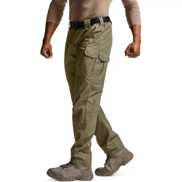 CQR Mens Tactical Pants Water Resistant Ripstop Cargo Pants Lightweight EDC Work Hiking Pants Outdoor ApparelRaider Mag Pocket Soil Green