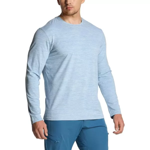 CQR Mens UPF50 Sun Protection Shirts Quick Dry Long Sleeve Rash Guard Athletic Running Workout Fishing Cooling ShirtsBasic Ocean