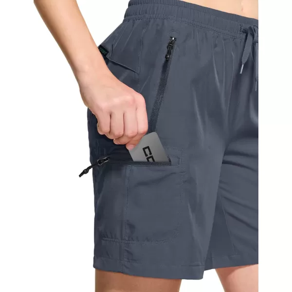 CQR Womens Acadia Hiking Cargo Shorts Lightweight Outdoor Athletic Shorts Summer Golf Shorts with Zipper PocketsAcadia Shorts Charcoal