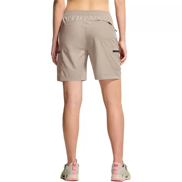 CQR Womens Acadia Hiking Cargo Shorts Lightweight Outdoor Athletic Shorts Summer Golf Shorts with Zipper PocketsAcadia Shorts Khaki