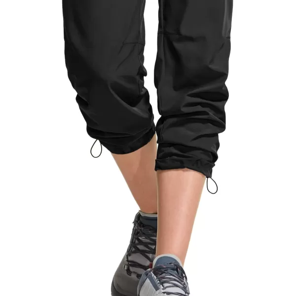 CQR Womens Hiking Outdoor Pants Lightweight Stretch Cargo Pants with Zipper Pockets Water Resistant Athletic PantsAcadia Pants Black