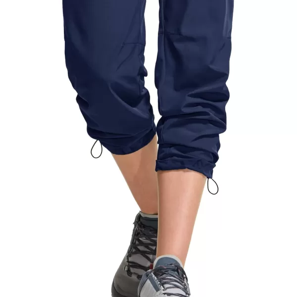 CQR Womens Hiking Outdoor Pants Lightweight Stretch Cargo Pants with Zipper Pockets Water Resistant Athletic PantsAcadia Pants Navy