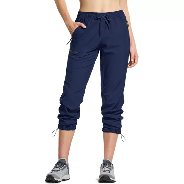 CQR Womens Hiking Outdoor Pants Lightweight Stretch Cargo Pants with Zipper Pockets Water Resistant Athletic PantsAcadia Pants Navy