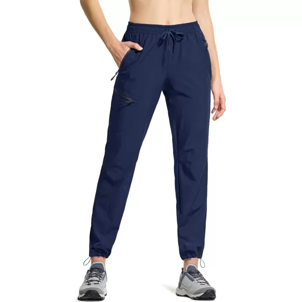 CQR Womens Hiking Outdoor Pants Lightweight Stretch Cargo Pants with Zipper Pockets Water Resistant Athletic PantsAcadia Pants Navy