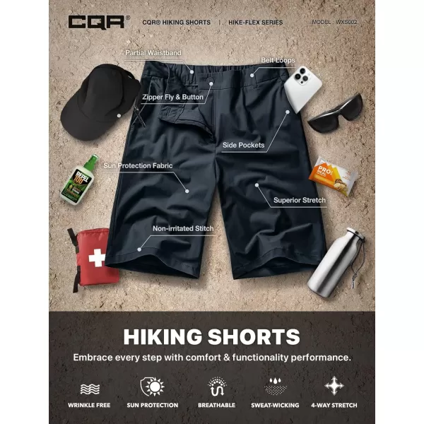 CQR Womens Hiking Shorts Quick Dry Lightweight Travel Shorts UPF 50 UVSPF Stretch Camping Shorts Outdoor ApparelHiking Flex Navy