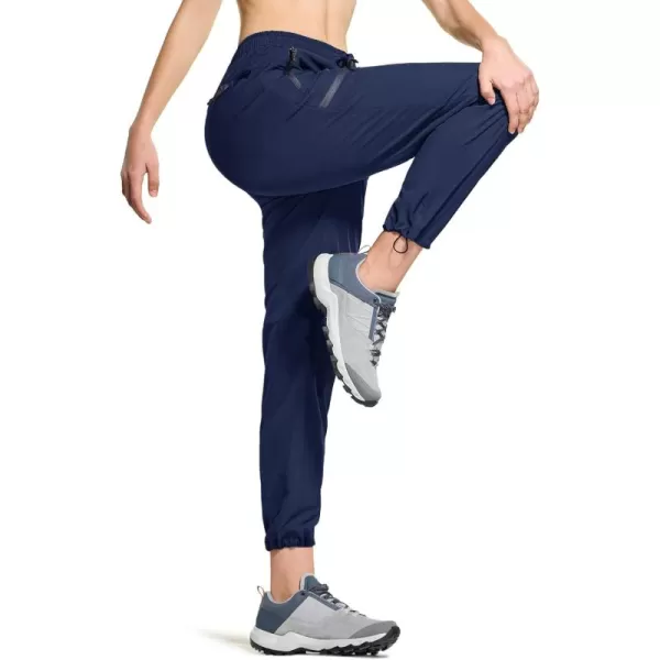 CQR Womens Hiking Outdoor Pants Lightweight Stretch Cargo Pants with Zipper Pockets Water Resistant Athletic PantsAcadia Pants Navy