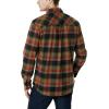 imageCQR Mens All Cotton Flannel Shirt Long Sleeve Casual Button Up Plaid Shirt Brushed Soft Outdoor Shirts