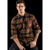 imageCQR Mens All Cotton Flannel Shirt Long Sleeve Casual Button Up Plaid Shirt Brushed Soft Outdoor Shirts