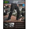 imageCQR Mens Convertible Cargo Tactical Pants Water Resistant Outdoor Hiking Pants Zip Off Lightweight Stretch Work PantsRunyon Black