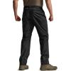 imageCQR Mens Convertible Cargo Tactical Pants Water Resistant Outdoor Hiking Pants Zip Off Lightweight Stretch Work PantsRunyon Black