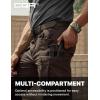 imageCQR Mens Flex Stretch Tactical Pants Water Resistant Ripstop Cargo Pants Lightweight EDC Outdoor Work Hiking PantsIntense Dark Brown