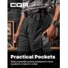 imageCQR Mens Flex Stretch Tactical Pants Water Resistant Ripstop Cargo Pants Lightweight EDC Outdoor Work Hiking PantsTacstretch Black