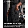 imageCQR Mens Flex Stretch Tactical Pants Water Resistant Ripstop Cargo Pants Lightweight EDC Outdoor Work Hiking PantsTacstretch Cargo Black