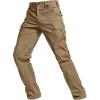 imageCQR Mens Flex Stretch Tactical Pants Water Resistant Ripstop Cargo Pants Lightweight EDC Outdoor Work Hiking PantsTacstretch Cargo Regular Coyote