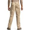 imageCQR Mens Flex Stretch Tactical Pants Water Resistant Ripstop Cargo Pants Lightweight EDC Outdoor Work Hiking PantsTacstretch Cargo Zip Khaki