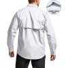 imageCQR Mens Long Sleeve Tactical Shirts Ripstop Military Work Shirts UPF 50 Breathable Button Down Outdoor Hiking ShirtOfficer Work Shirts Off White