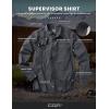 imageCQR Mens Long Sleeve Tactical Shirts Ripstop Military Work Shirts UPF 50 Breathable Button Down Outdoor Hiking ShirtSupervisor Charcoal