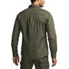 imageCQR Mens Long Sleeve Tactical Shirts Ripstop Military Work Shirts UPF 50 Breathable Button Down Outdoor Hiking ShirtSupervisor Soil Green