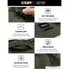 imageCQR Mens Short Sleeve Tactical Shirts UPF 50 Ripstop Military Work Shirts Breathable Button Down Outdoor Hiking ShirtButton Down Shirts Olive