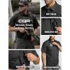 imageCQR Mens Short Sleeve Tactical Shirts UPF 50 Ripstop Military Work Shirts Breathable Button Down Outdoor Hiking ShirtJourneyman Black