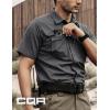 imageCQR Mens Short Sleeve Tactical Shirts UPF 50 Ripstop Military Work Shirts Breathable Button Down Outdoor Hiking ShirtJourneyman Charcoal