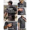 imageCQR Mens Short Sleeve Tactical Shirts UPF 50 Ripstop Military Work Shirts Breathable Button Down Outdoor Hiking ShirtJourneyman Charcoal