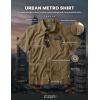 imageCQR Mens Short Sleeve Tactical Shirts UPF 50 Ripstop Military Work Shirts Breathable Button Down Outdoor Hiking ShirtMetro Hazelnut