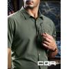 imageCQR Mens Short Sleeve Tactical Shirts UPF 50 Ripstop Military Work Shirts Breathable Button Down Outdoor Hiking ShirtMetro Lichen